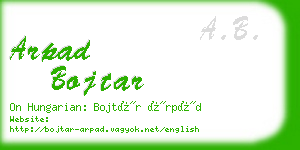 arpad bojtar business card